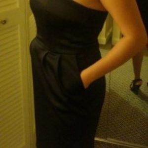 Express Strapless black dress WITH POCKETS